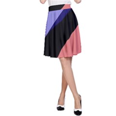 Purple And Pink Abstraction A-line Skirt by Valentinaart