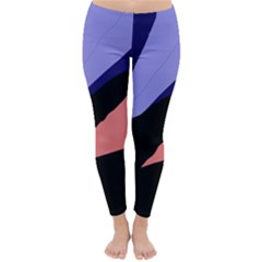 Purple And Pink Abstraction Winter Leggings  by Valentinaart