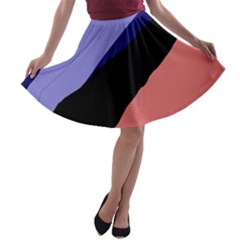 Purple And Pink Abstraction A-line Skater Skirt by Valentinaart