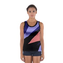 Purple And Pink Abstraction Women s Sport Tank Top  by Valentinaart