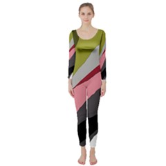 Colorful Abstraction Long Sleeve Catsuit by Valentinaart