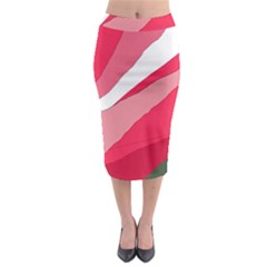 Pink Abstraction Midi Pencil Skirt by Valentinaart