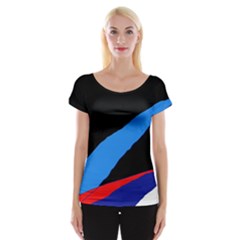 Colorful Abstraction Women s Cap Sleeve Top by Valentinaart