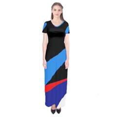 Colorful Abstraction Short Sleeve Maxi Dress by Valentinaart