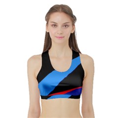 Colorful Abstraction Sports Bra With Border by Valentinaart