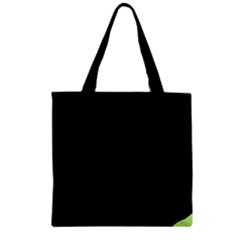 Green Ball Zipper Grocery Tote Bag by Valentinaart