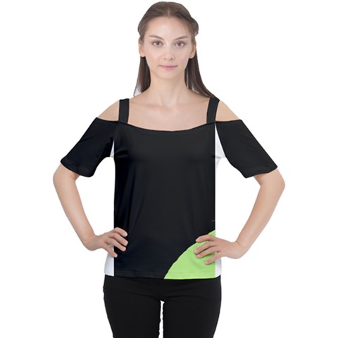 Green Ball Women s Cutout Shoulder Tee by Valentinaart