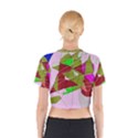 Flora abstraction Cotton Crop Top View2