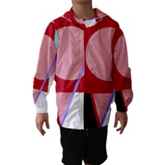 Decorative Geomeric Abstraction Hooded Wind Breaker (kids) by Valentinaart