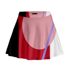 Decorative Geomeric Abstraction Mini Flare Skirt by Valentinaart