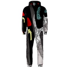 Decorative Abstraction Hooded Jumpsuit (men)  by Valentinaart