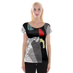 Decorative Abstraction Women s Cap Sleeve Top by Valentinaart