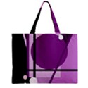 Purple geometrical abstraction Zipper Mini Tote Bag View1