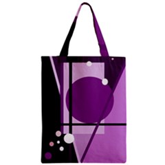 Purple Geometrical Abstraction Zipper Classic Tote Bag by Valentinaart