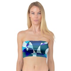 Blue Abstraction Bandeau Top by Valentinaart