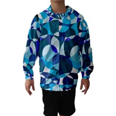 Blue Abstraction Hooded Wind Breaker (kids) by Valentinaart