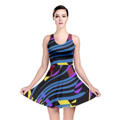 Optimistic Abstraction Reversible Skater Dress by Valentinaart