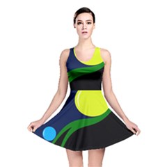 Falling  Ball Reversible Skater Dress by Valentinaart