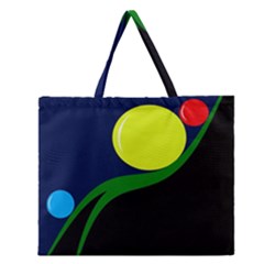 Falling  Ball Zipper Large Tote Bag by Valentinaart