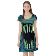 Mega Piranha Short Sleeve Skater Dress by sevendayswonder