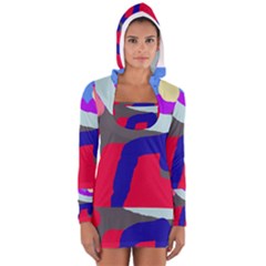 Crazy Abstraction Women s Long Sleeve Hooded T-shirt by Valentinaart