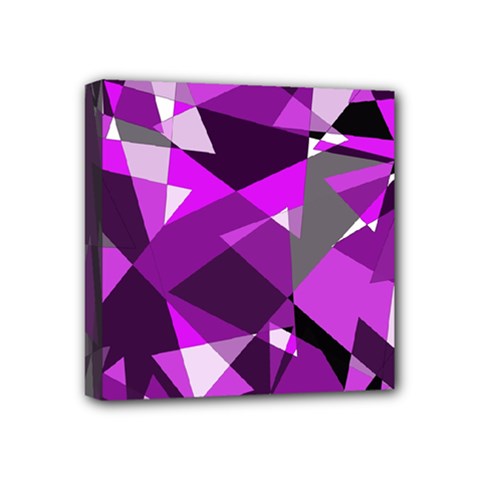 Purple Broken Glass Mini Canvas 4  X 4  by Valentinaart