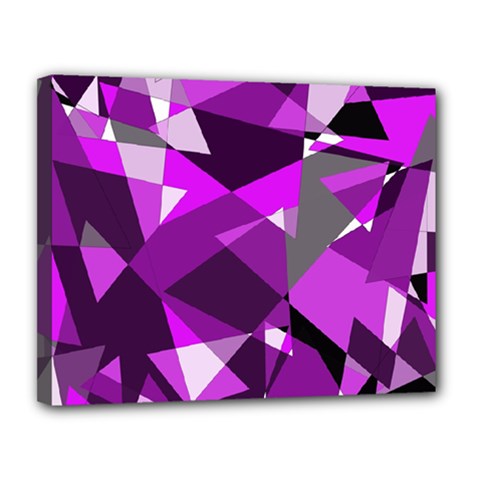 Purple Broken Glass Canvas 14  X 11  by Valentinaart