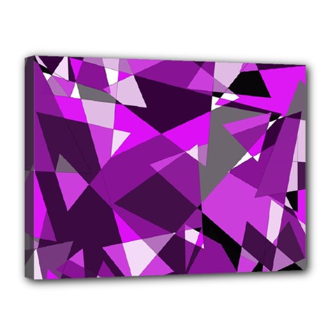 Purple Broken Glass Canvas 16  X 12  by Valentinaart