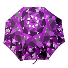 Purple Broken Glass Folding Umbrellas by Valentinaart