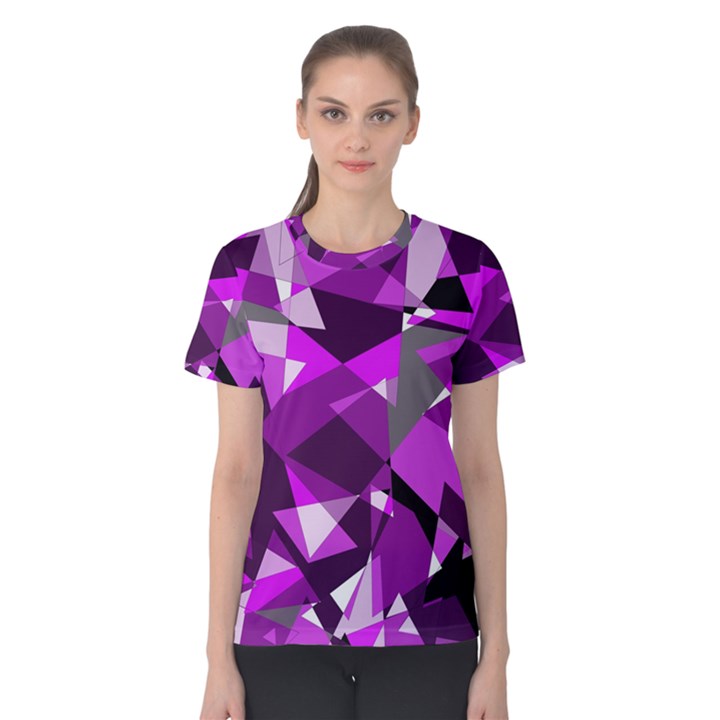 Purple broken glass Women s Cotton Tee