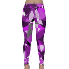 Purple Broken Glass Yoga Leggings by Valentinaart