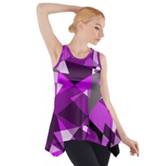 Purple Broken Glass Side Drop Tank Tunic by Valentinaart