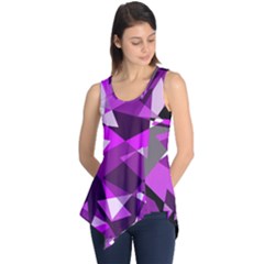 Purple Broken Glass Sleeveless Tunic by Valentinaart