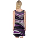 Purple and gray decorative design Sleeveless Satin Nightdress View2