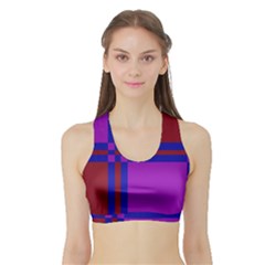 Deorative Design Sports Bra With Border by Valentinaart