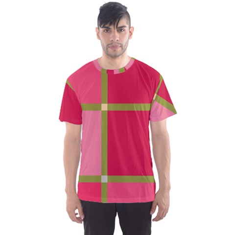 Red And Green Men s Sport Mesh Tee by Valentinaart