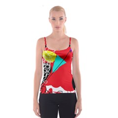 Colorful Abstraction Spaghetti Strap Top by Valentinaart