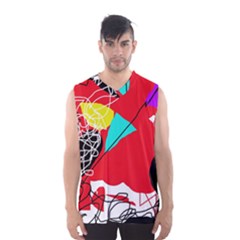 Colorful Abstraction Men s Basketball Tank Top by Valentinaart