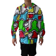 Colorful Abtraction Hooded Wind Breaker (kids) by Valentinaart