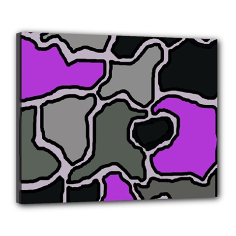 Purple And Gray Abstraction Canvas 20  X 16  by Valentinaart