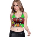 Africa abstraction Racer Back Crop Top View1