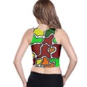 Africa abstraction Racer Back Crop Top View2