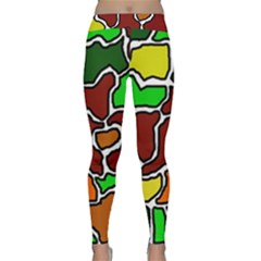 Africa Abstraction Yoga Leggings by Valentinaart