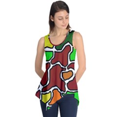 Africa Abstraction Sleeveless Tunic by Valentinaart