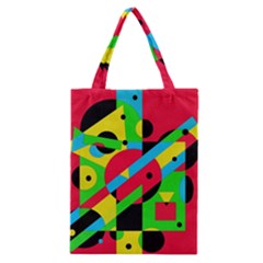 Colorful Geometrical Abstraction Classic Tote Bag by Valentinaart