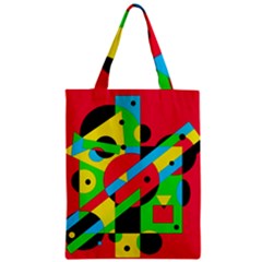 Colorful Geometrical Abstraction Zipper Classic Tote Bag by Valentinaart