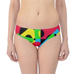 Colorful Geometrical Abstraction Hipster Bikini Bottoms by Valentinaart