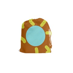 Abstract Sun Drawstring Pouches (small)  by Valentinaart