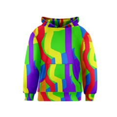 Rainbow Abstraction Kids  Pullover Hoodie by Valentinaart