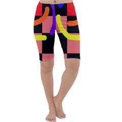 Multicolor Abstraction Cropped Leggings  by Valentinaart